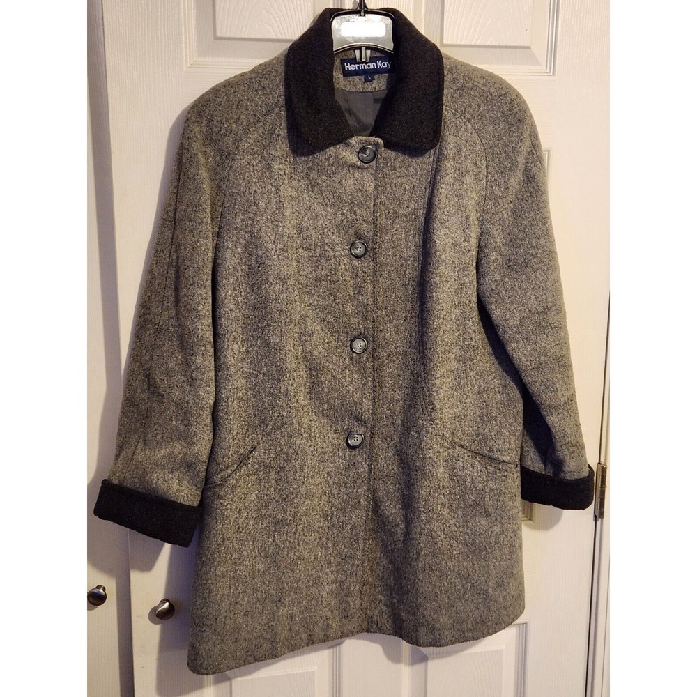 HERMAN KAY VINTAGE WOMEN SIZE LARGE WOOL BLEND COAT